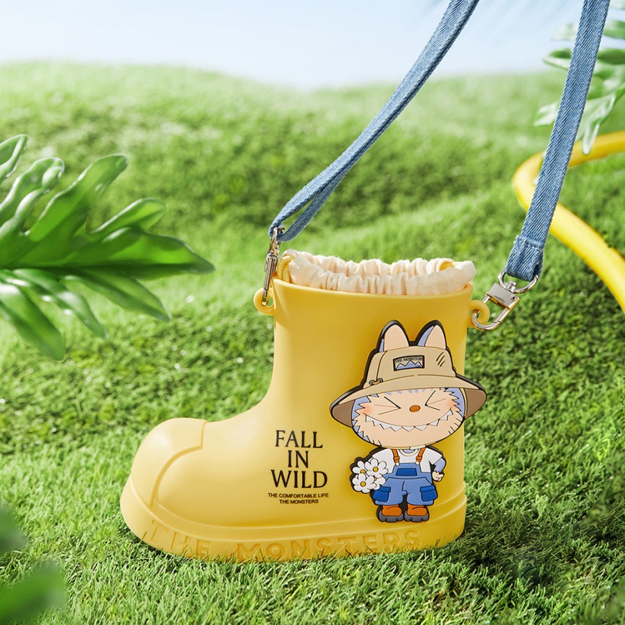 pop mart the monsters labubu fall in wild rain boot bag