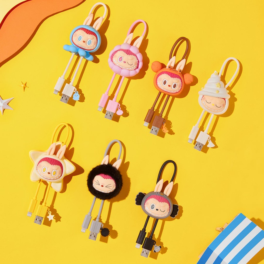 pop mart the monsters labubu drunk in sea series phone cable blind box