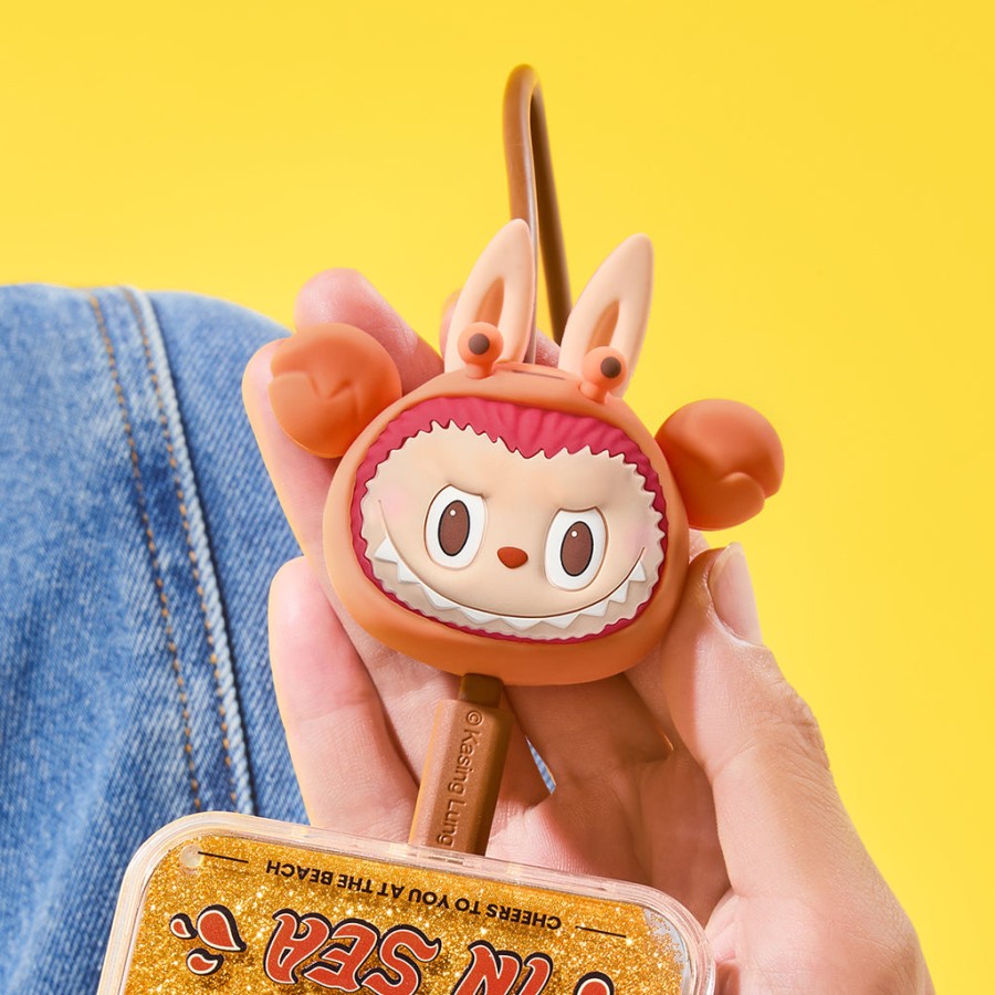 pop mart the monsters labubu drunk in sea series phone cable blind box