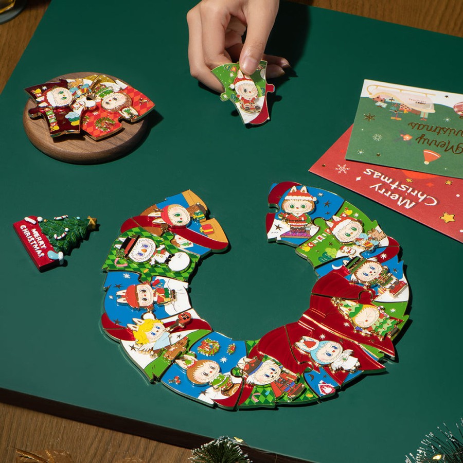 pop mart os monstros lets christmas series puzzle fridge magnet blind box