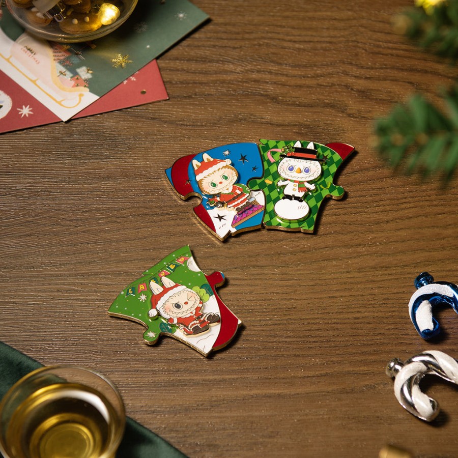 pop mart os monstros lets christmas series puzzle fridge magnet blind box