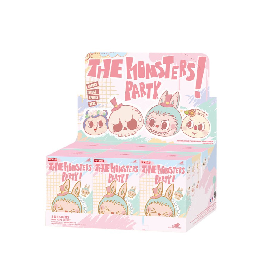pop mart the monsters party series reversible plush bag blind box