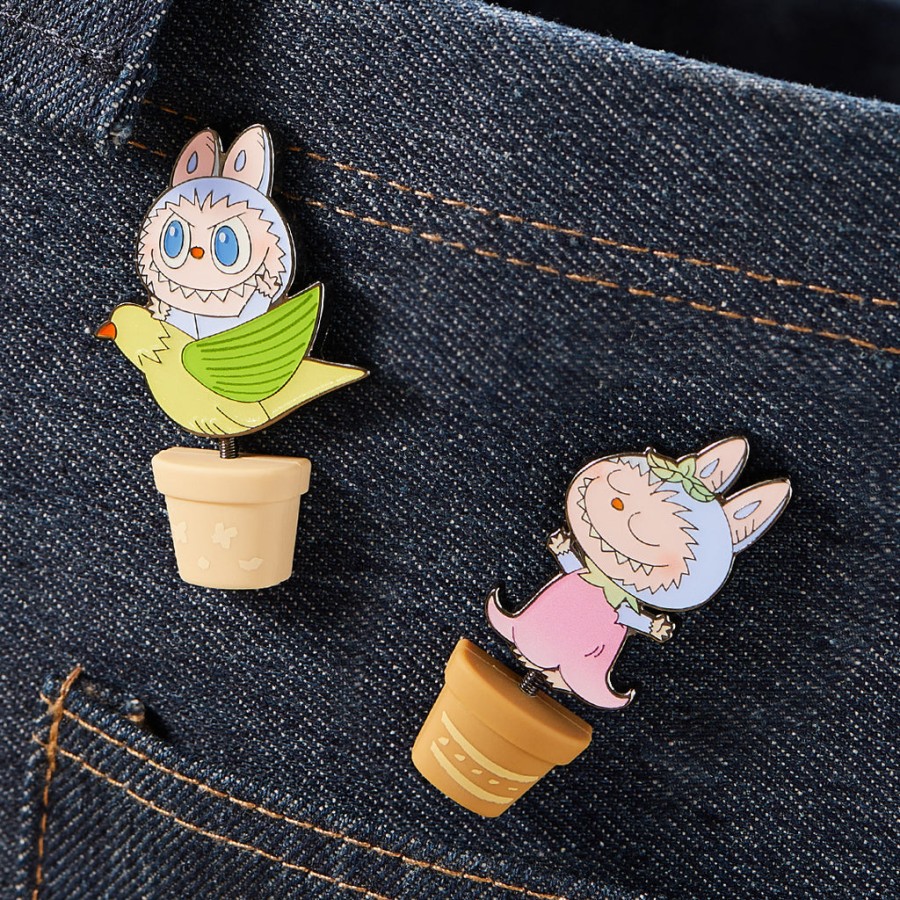 pop mart the monsters fall in wild enamel pin badge fridge magnet blind box