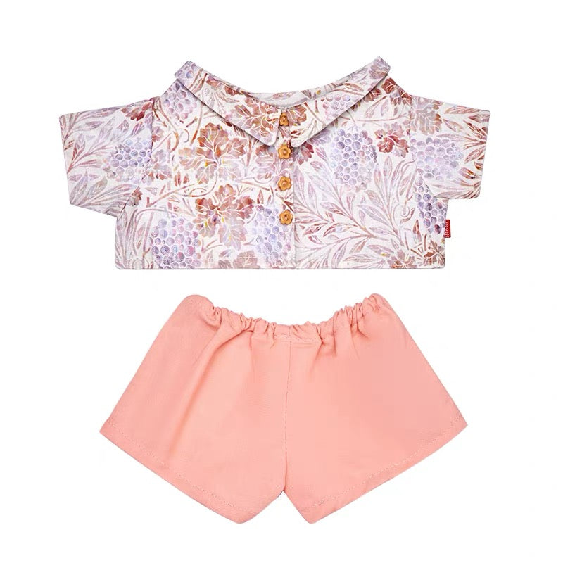 pop mart official - labubu clothing set hawaiian style workwear