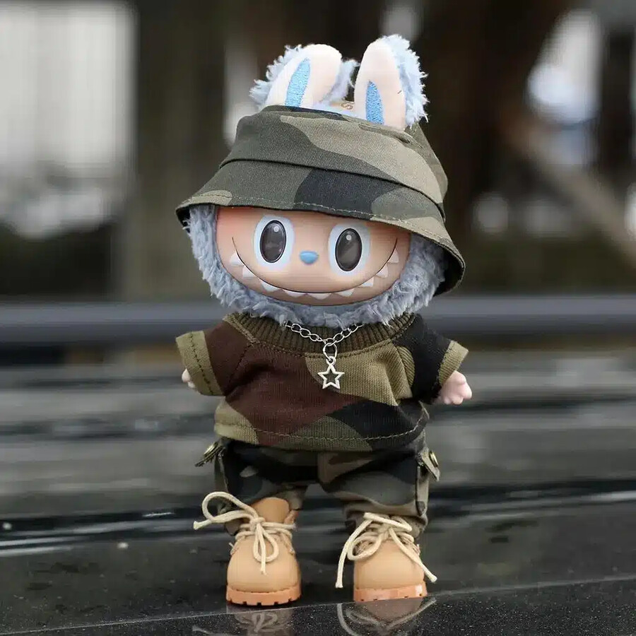 militar outfit for labubu