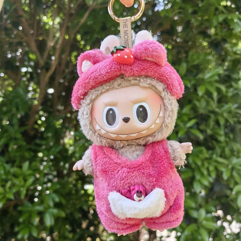labubu strawberry bear outfit