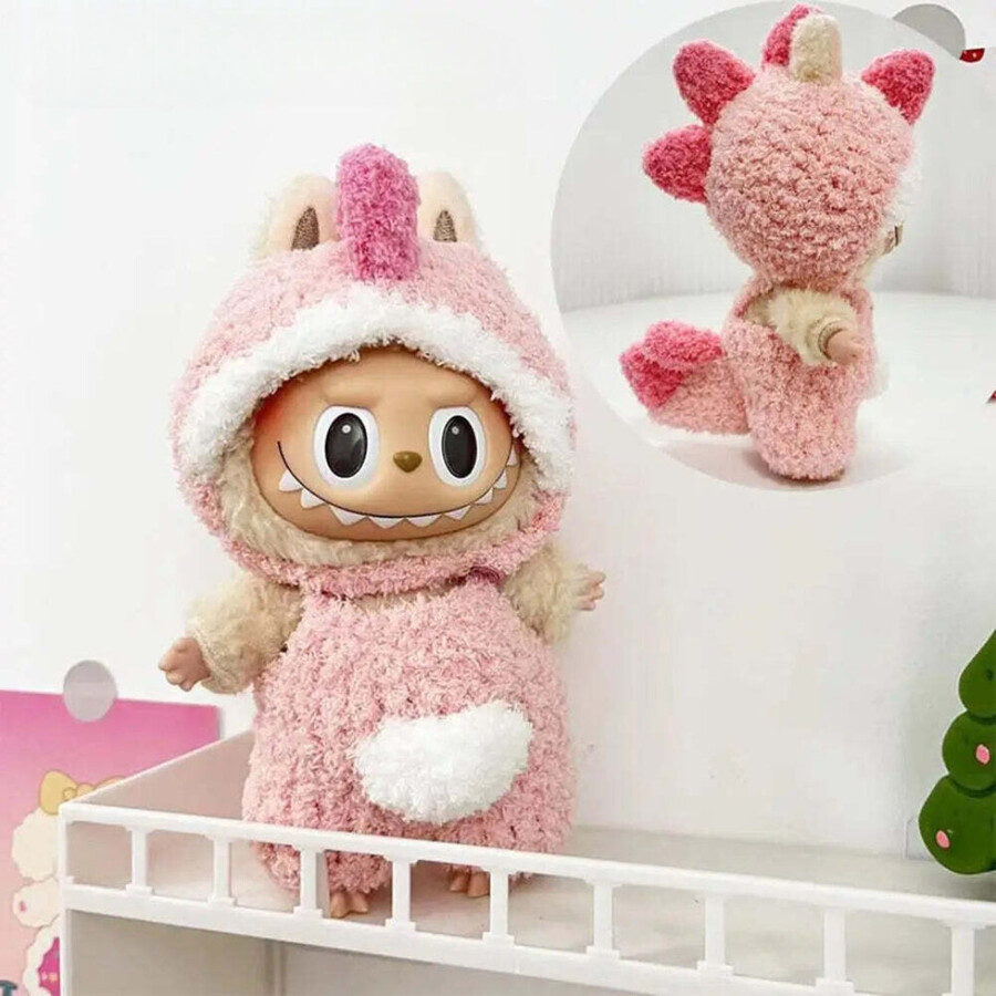 labubu pink dino outfit