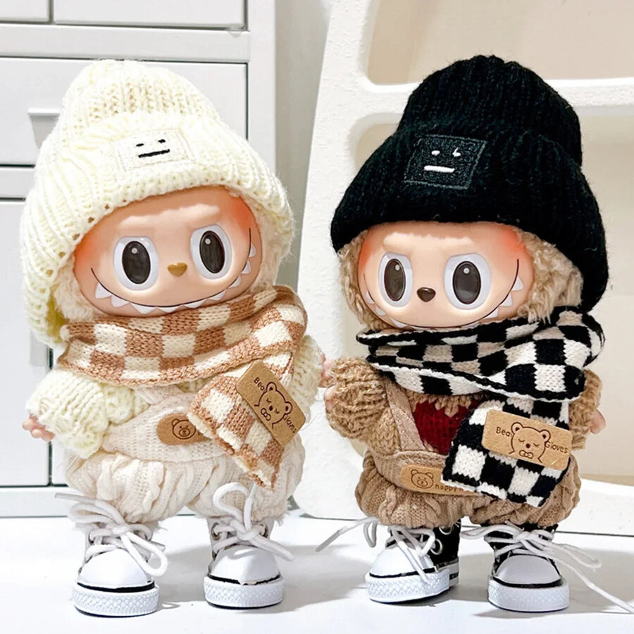 labubu chequered outfit