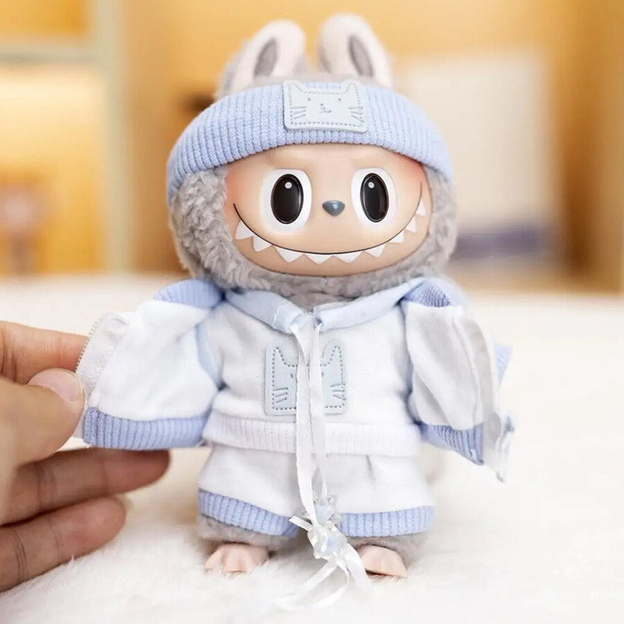labubu sky blue outfit