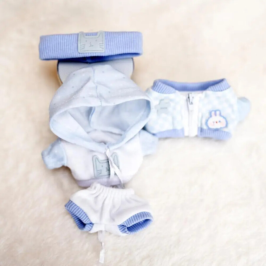 labubu sky blue outfit