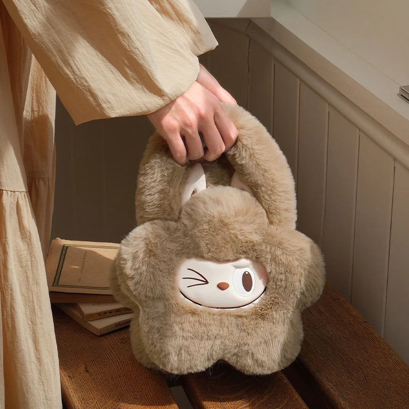 labubu plush flower bag