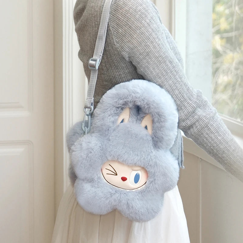 labubu plush flower bag