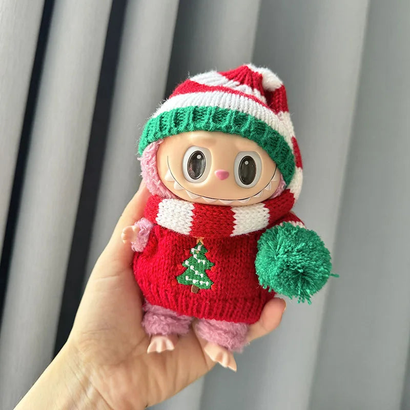 labubu xmas tree outfit beanie included