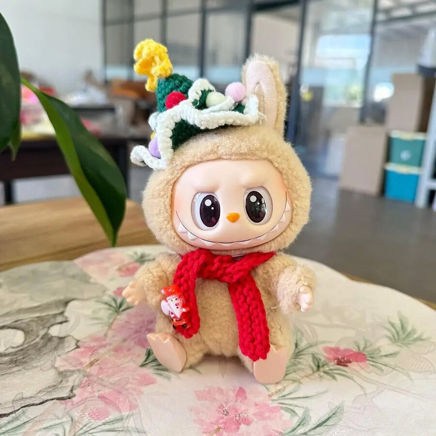labubu xmas tree hat amp scarf set