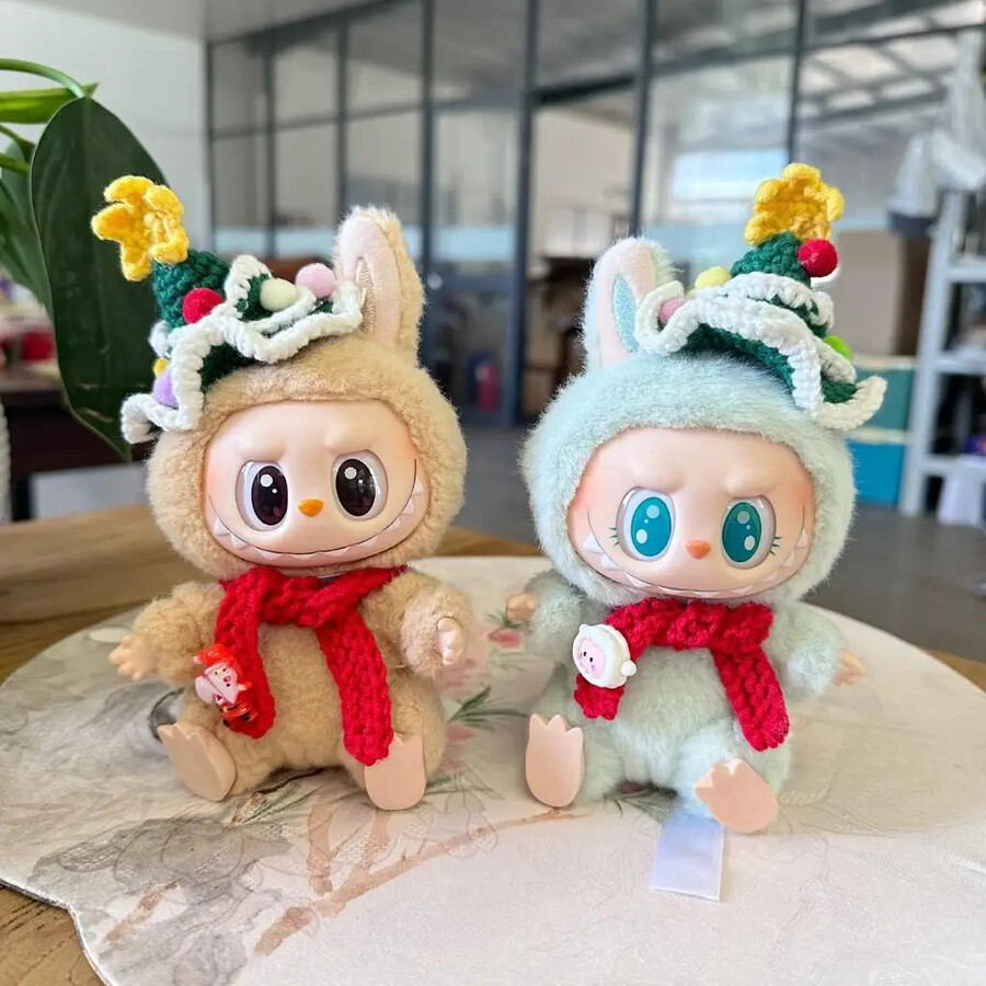 labubu xmas tree hat amp scarf set