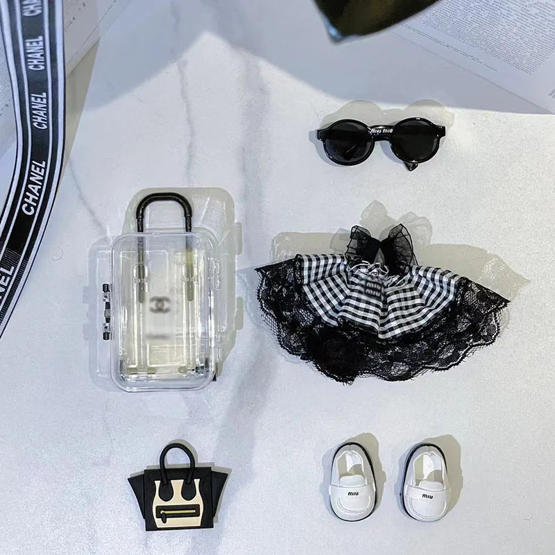 labubu plaid outfit 5pcs