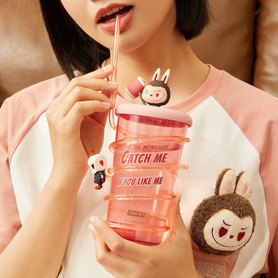 pop mart the monsters catch me if you like me series straw cup