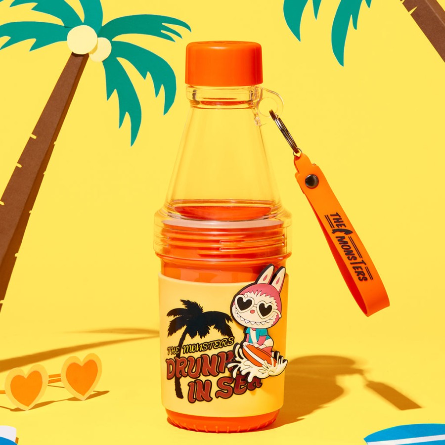 pop mart os monstros labubu drunk in sea series tumbler cup