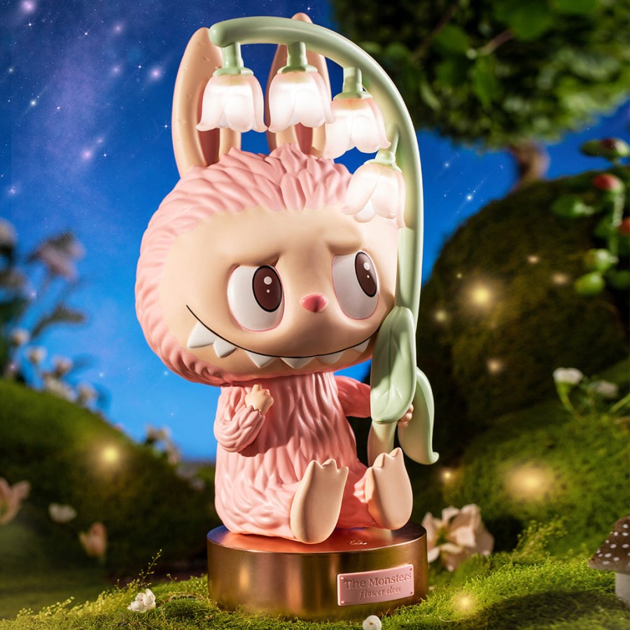 pop mart the monsters labubu flower elves lamp - unending love