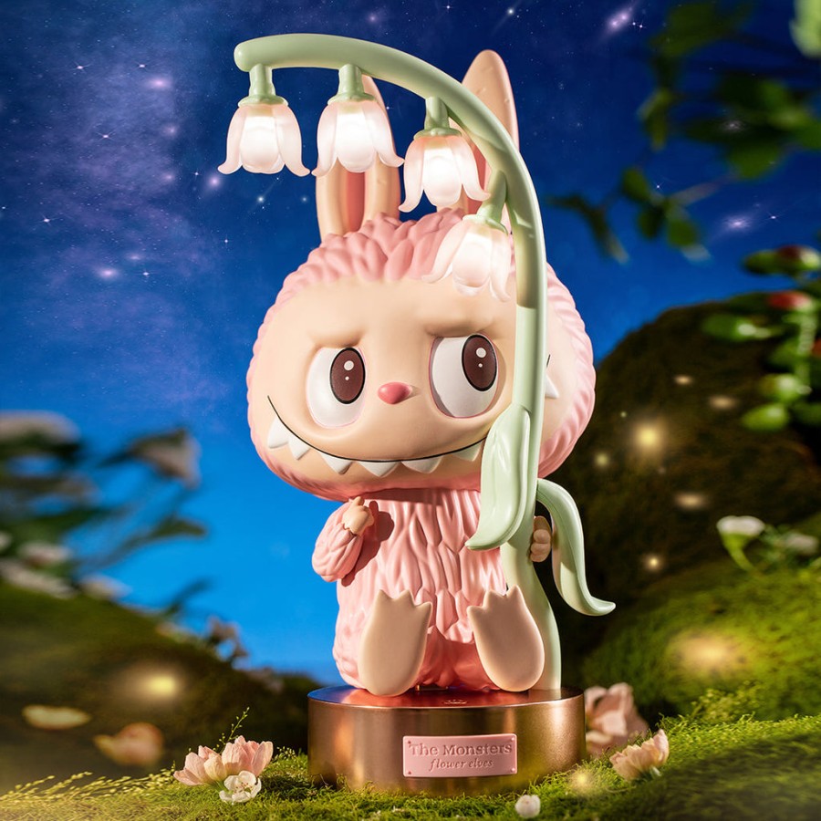 pop mart the monsters labubu flower elves lamp - unending love