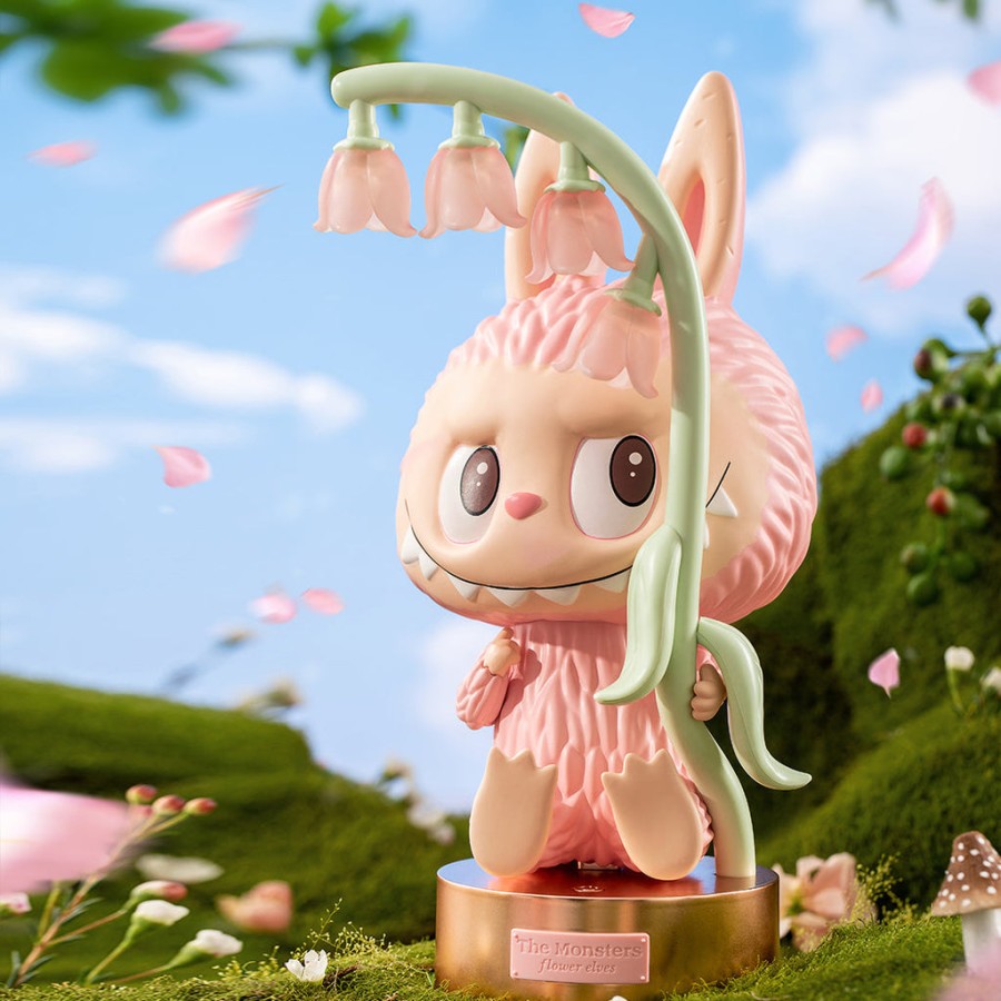 pop mart the monsters labubu flower elves lamp - unending love