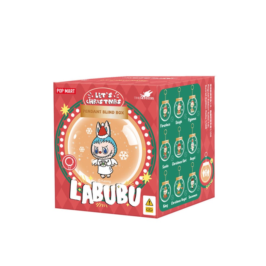 pop mart os monstros lets christmas series ball pendant blind box