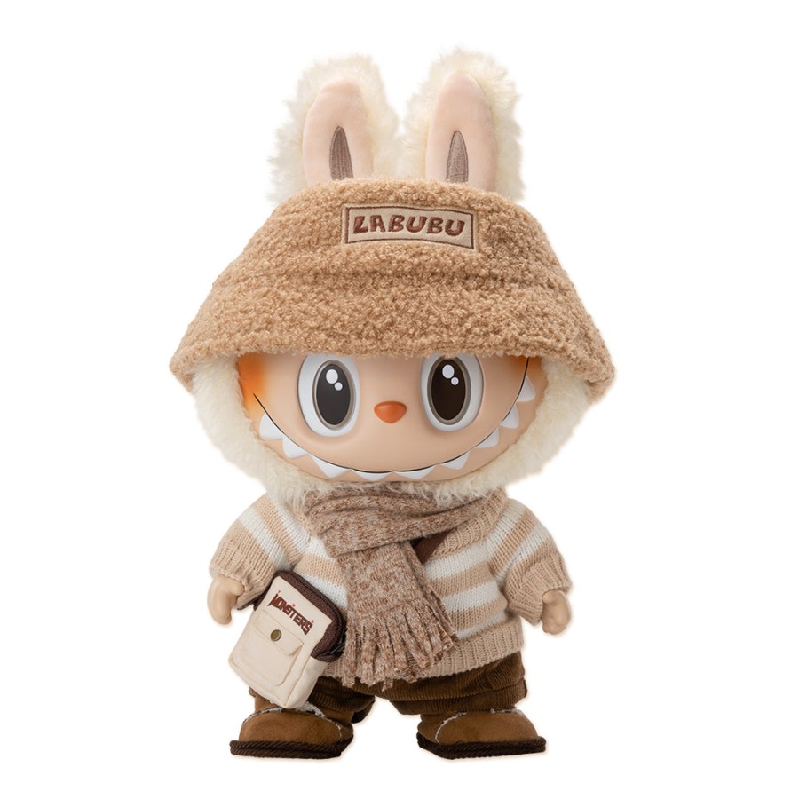 pop mart os monstros labubu dress be latte vinil plush doll
